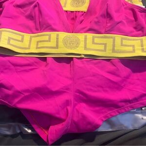 Versace Pink and Yellow Swimsuit